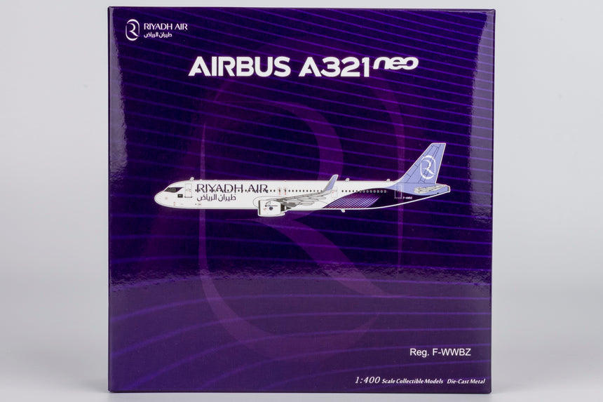 NG Models Riyadh Air (former XLR prototype painted in "Riyadh Air" livery for the upcoming Paris Air Show) Airbus A321XLR F-WWBZ 1/400 Aircraft Scale Model