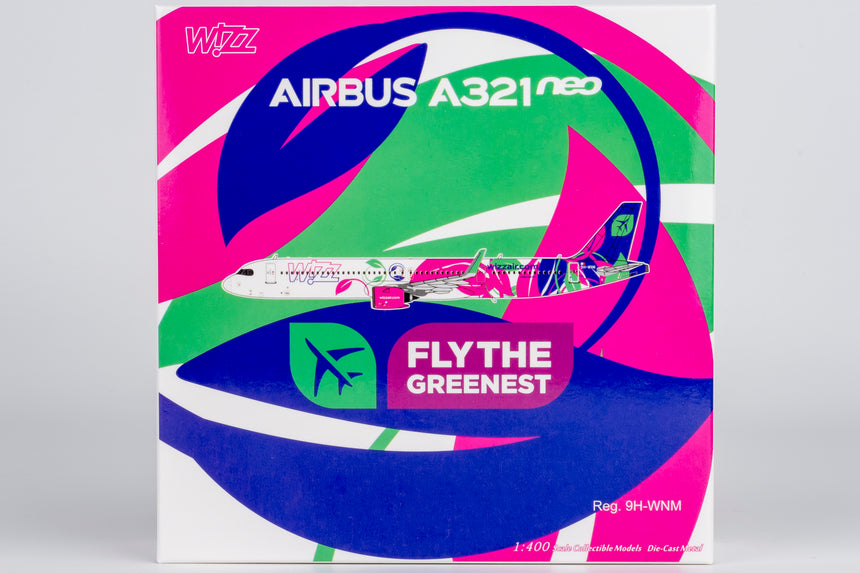 NG Models Wizz Air Malta "Fly the Greenest" Airbus A321neo 9H-WNM 1/400 Aircraft Scale Model