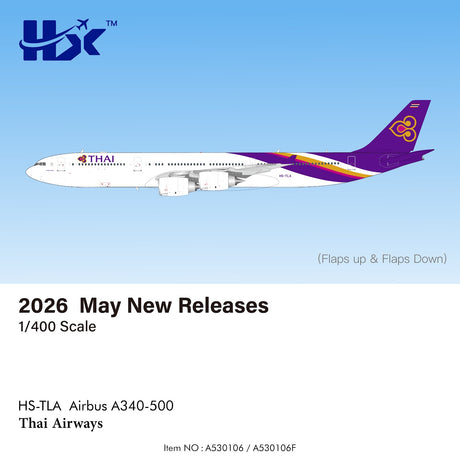 HX Models Thai Airways Airbus A340-500 HS-TLA 1/400