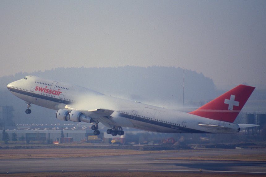 SQ Wings Swissair "Flaps Down" Boeing B747-300 HB-IGG 1/200 Aircraft Scale Model