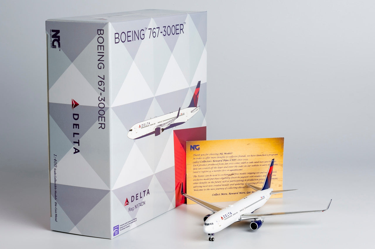 NG Models Delta Air Lines Boeing 767-300ER/w N174DN with PW4000