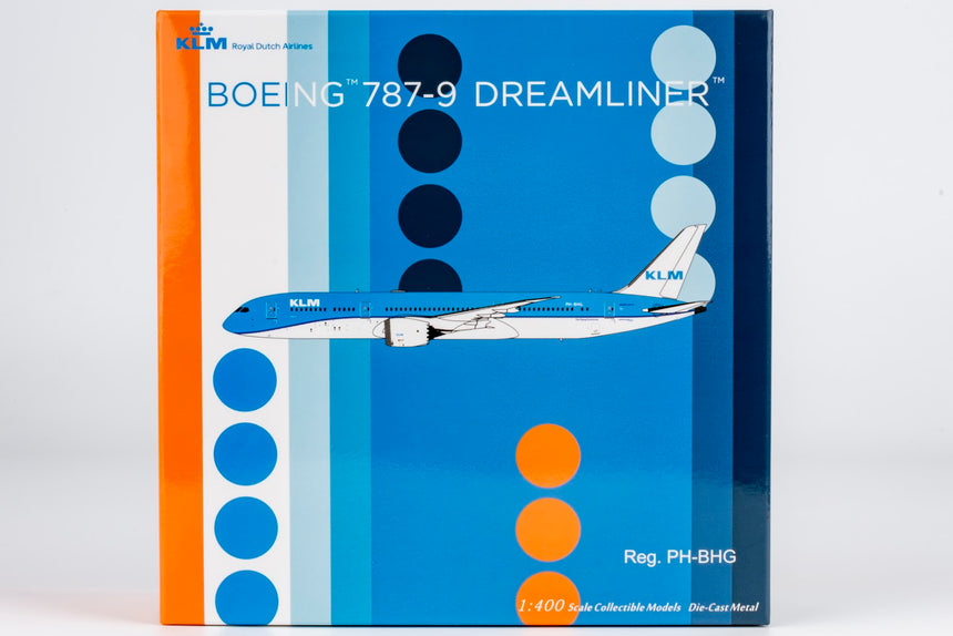 NG Models KLM Royal Dutch Airlines Boeing B787-9 Dreamliner PH-BHG KLM logo's without the crown 1/400 Aircraft Scale Model