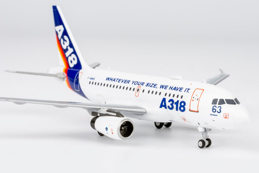 NG Models Airbus Industrie Airbus A318-100 F-WWIB with "What Ever Your Size, We Have It." titles 1/400 Aircraft Scale Model