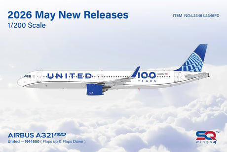 SQ Wings United Airlines Airbus A321neo N44550 Flaps Down