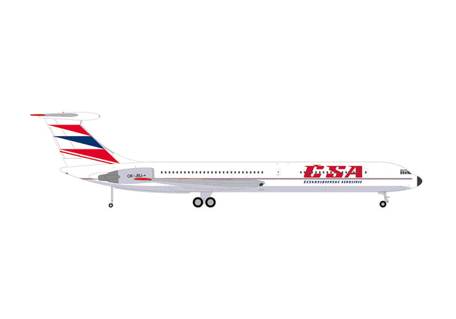 Herpa CSA Czechoslovak Airlines Ilyushin IL-62M OK-JBJ 1/200 Aircraft Scale Model