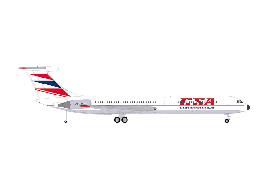 Herpa CSA Czechoslovak Airlines Ilyushin IL-62M OK-JBJ 1/200 Aircraft Scale Model