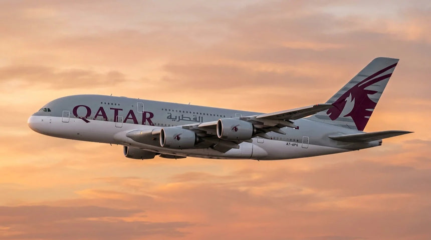 Qatar Airways Airbus A380-800 46cm Aircraft Model