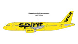 GeminiJets Spirit Airlines Airbus A320-200 N604NK Final Revenue Flight 1/400 Aircraft Scale Model