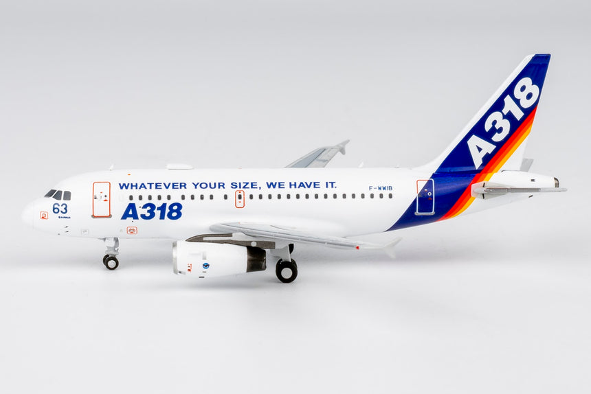NG Models Airbus Industrie Airbus A318-100 F-WWIB with "What Ever Your Size, We Have It." titles 1/400 Aircraft Scale Model
