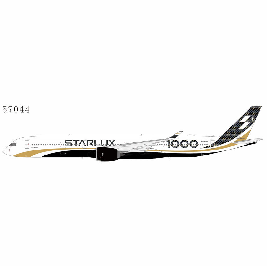 NG Models Starlux Airlines Airbus A350-1000 B-58552 (Carbon Fiber colors; 2nd A350-1000 for Starlux Airlines) 1/400 Aircraft Scale Model