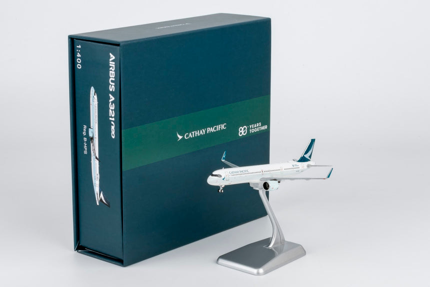 NG Models Cathay Pacific Airways Airbus A321neo B-HPS ("80 Years Together" sticker) (ULTIMATE) 1/400 Aircraft Scale Model