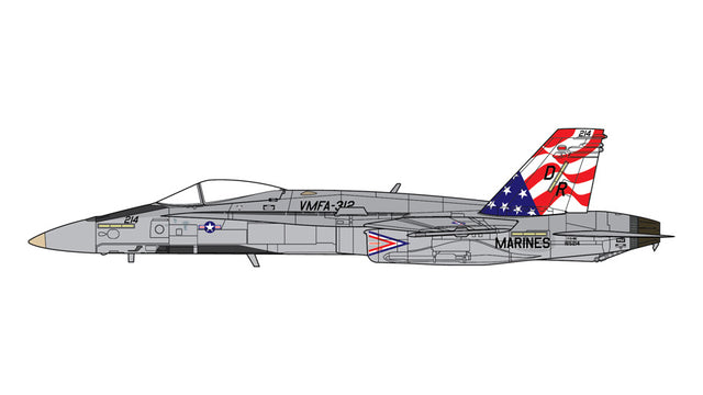 GeminiJets USMC F/A-18C 165214 VMFA-312 US Flag Design 1/72 Aircraft Scale Model