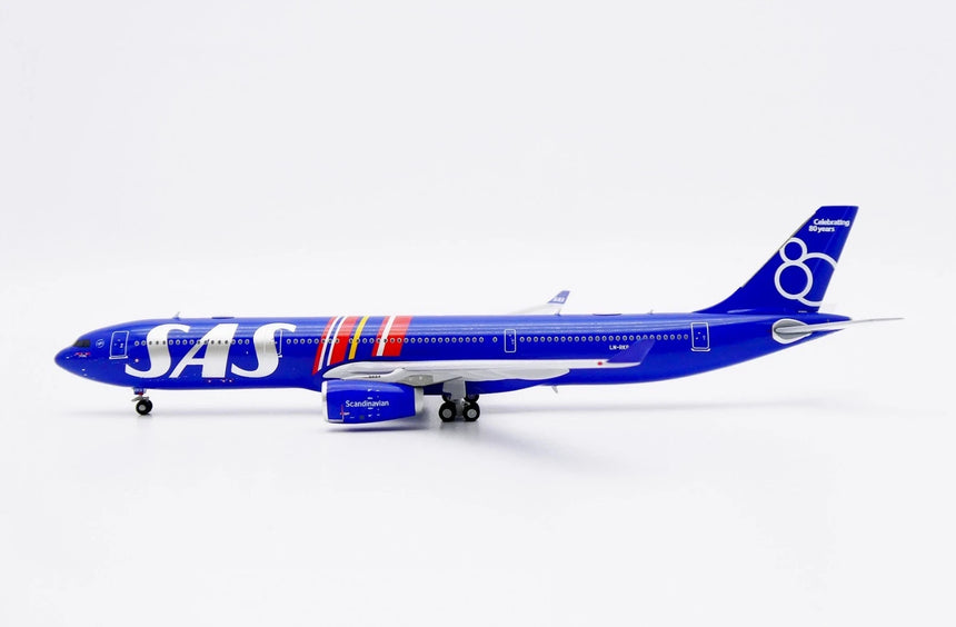 JC Wings SAS Scandinavian Airlines Airbus A330-300 "Celebrating 80 Years" (LN-RKR) 1/400 Aircraft Scale Model
