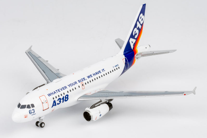 NG Models Airbus Industrie Airbus A318-100 F-WWIB with "What Ever Your Size, We Have It." titles 1/400 Aircraft Scale Model