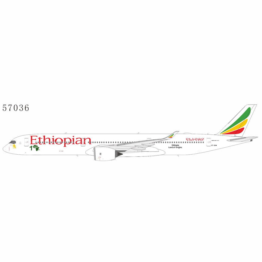 NG Models Ethiopian Airlines Airbus A350-1000 ET-BAW ("1st A350-1000 in Africa" sticker) 1/400 Aircraft Scale Model