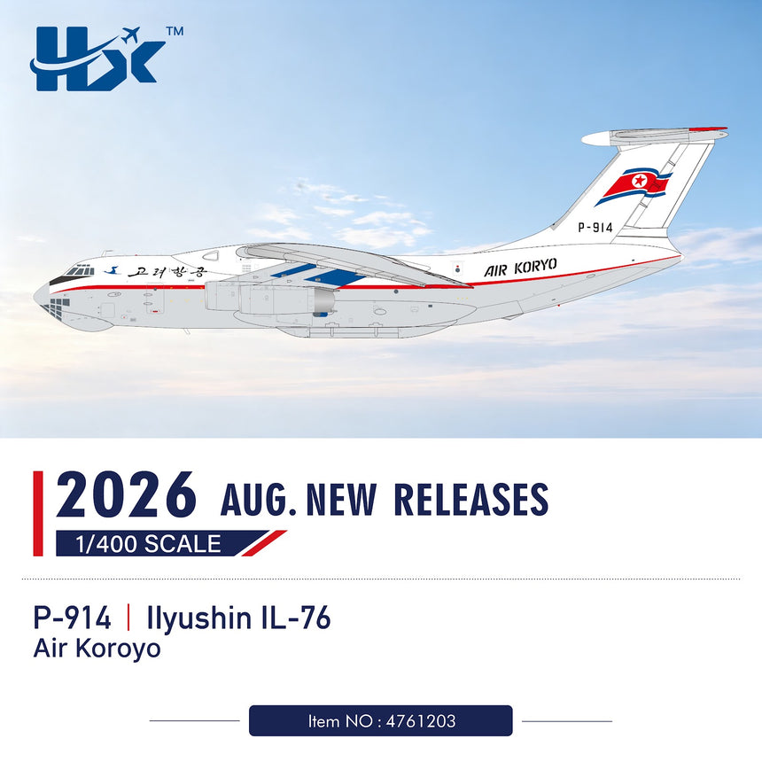 HX Models Air Koryo Ilyushin Il-76TD P-914 1/400