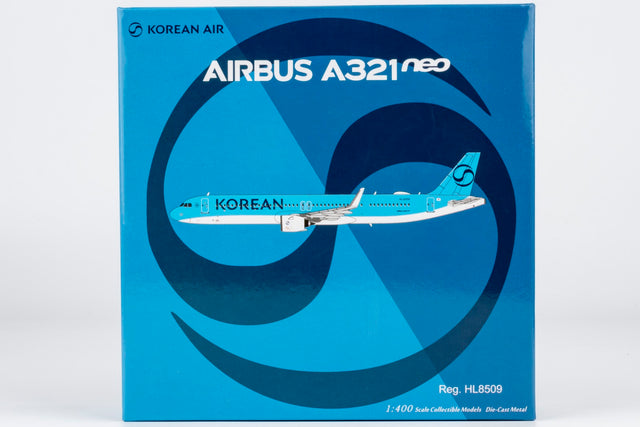 NG Models Korean Air Airbus A321neo HL8509 (Korean Air's first A321 in 2025's new standard livery) 1/400 Aircraft Scale Model