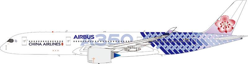 Aviation400 China Airlines Airbus A350-900 B-18918 (Carbon Fiber; detachable gear) 1/400 Aircraft Scale Model