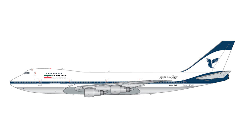 GeminiJets Iran Air Boeing 747-100B EP-IAM (polished belly) 1/200 Aircraft Scale Model