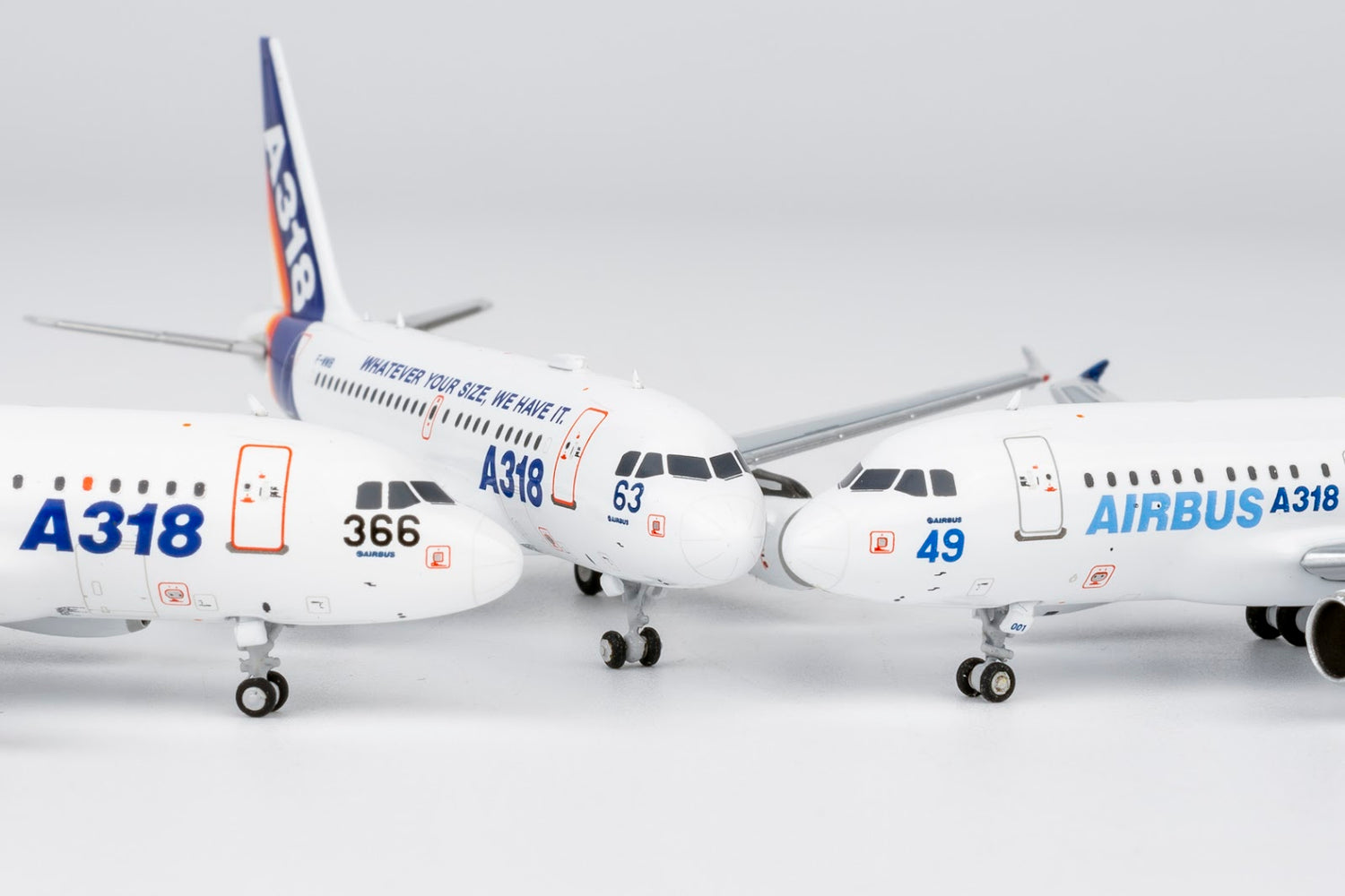 NG Models Airbus Industrie Airbus A318-100 F-WWIA (current colors; with No.49 for PAS 2005) 1/400 Aircraft Scale Model