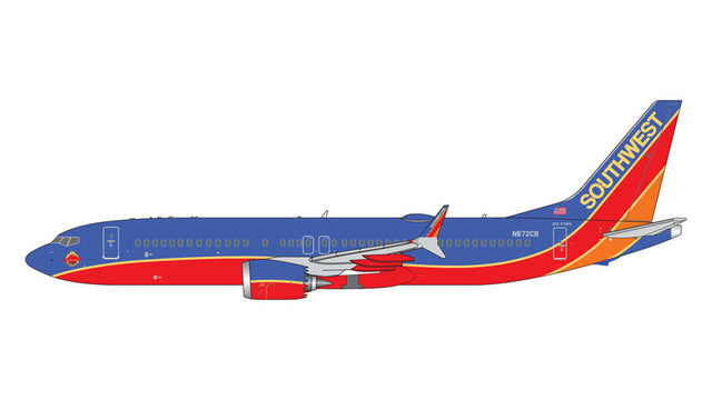 GeminiJets Southwest Airlines Boeing 737Max8 N872CB Canyon Blue Livery 1/400 Aircraft Scale Model