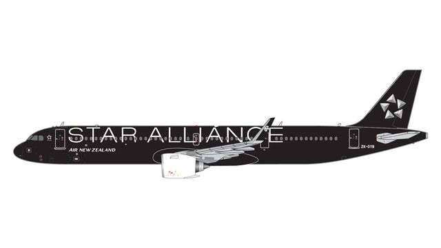 GeminiJets Air New Zealand Airbus A321 Neo ZK-OYB - Star Alliance Livery 1/400 Aircraft Scale Model