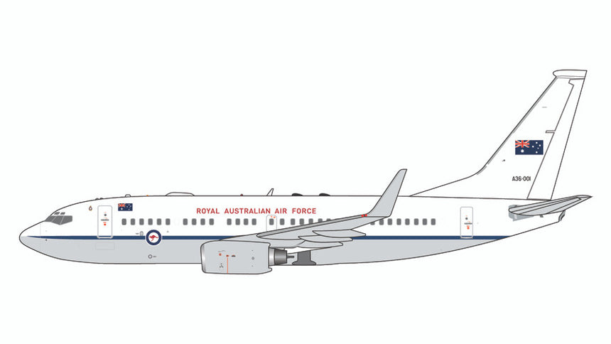 GeminiJets RAAF Boeing 737-700W BBJ A36-001 1/400 GMRAA133
