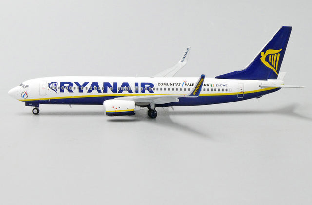 JC Wings Ryanair "Comunitat Valenciana" Boeing 737-800 EI-DWE Scale 1/400 Aircraft Scale Model