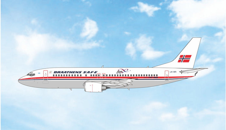 Phoenix Braathens SAFE Boeing B737-400 LN-BRI 1/400 Aircraft Scale Model
