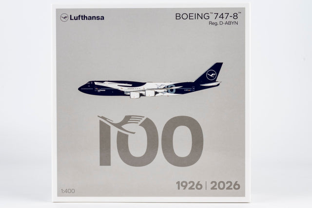 NG Models Lufthansa Boeing B747-8i D-ABYN 100 Years Anniversary 1/400 Aircraft Scale Model