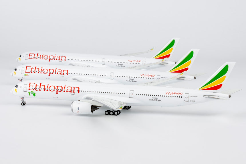 NG Models Ethiopian Airlines Airbus A350-1000 ET-BAW ("1st A350-1000 in Africa" sticker) 1/400 Aircraft Scale Model