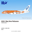HX Models ANA Airbus A380 JA383A Flaps Down Flying Honu-Lani Orange Turtle 1/400