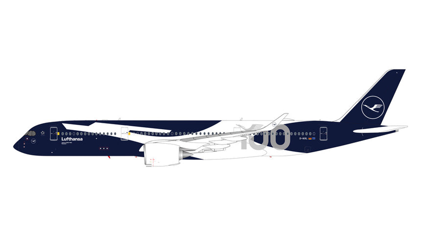 GeminiJets Lufthansa Airbus A350-900 D-AIXL 100 Centennial Livery 1/200 Aircraft Scale Model