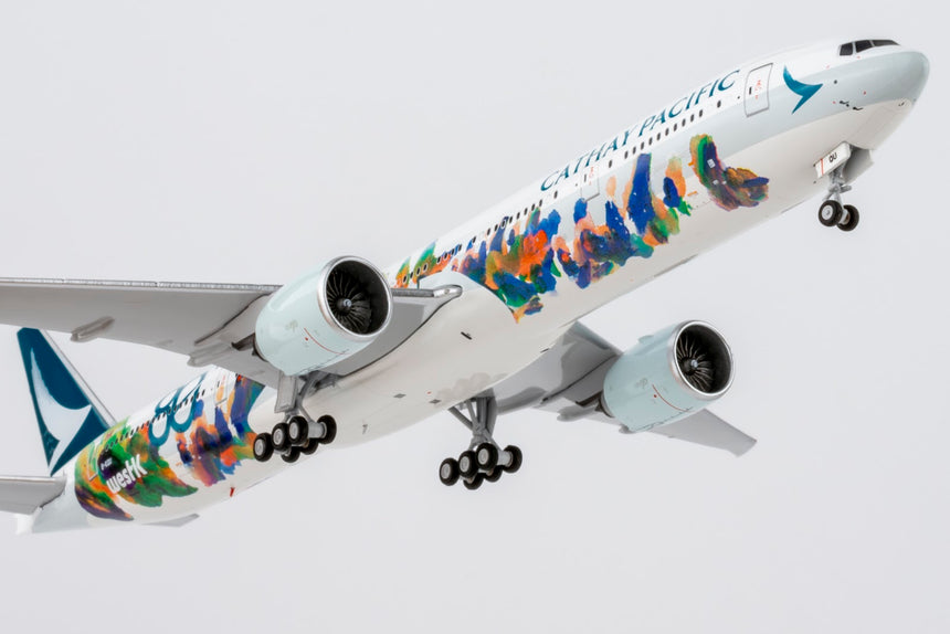 NG Models Cathay Pacific Airways Boeing 777-300ER B-KQU (The Spirit of HongKong - West Kowloon Cultural District) Ultimate 1/400 Aircraft Scale Model