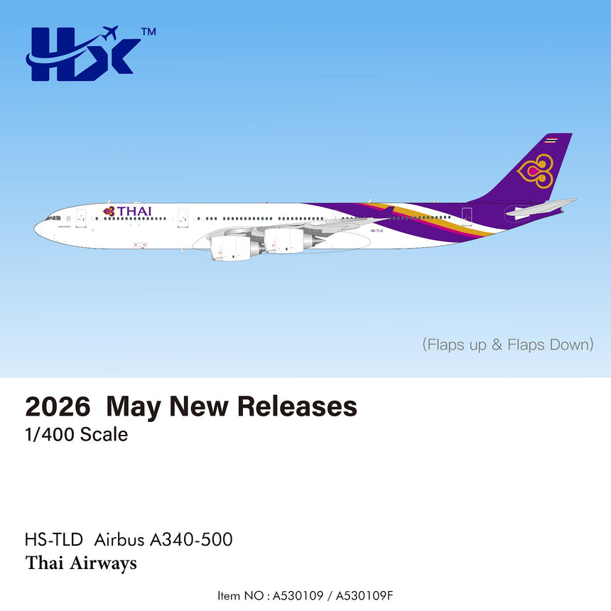 HX Models Thai Airways Airbus A340-500 HS-TLD 1/400