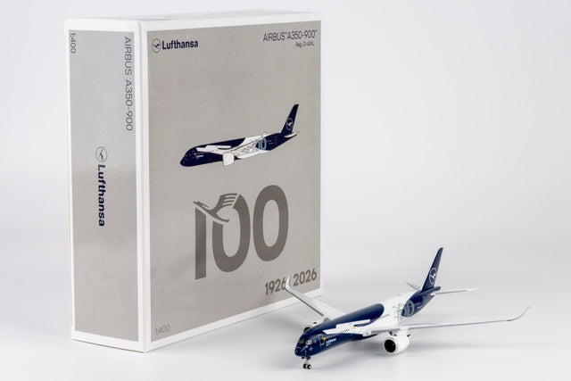 NG Models Lufthansa Airbus A350-900 D-AIXL (100 Years Anniversary) 1/400 Aircraft Scale Model