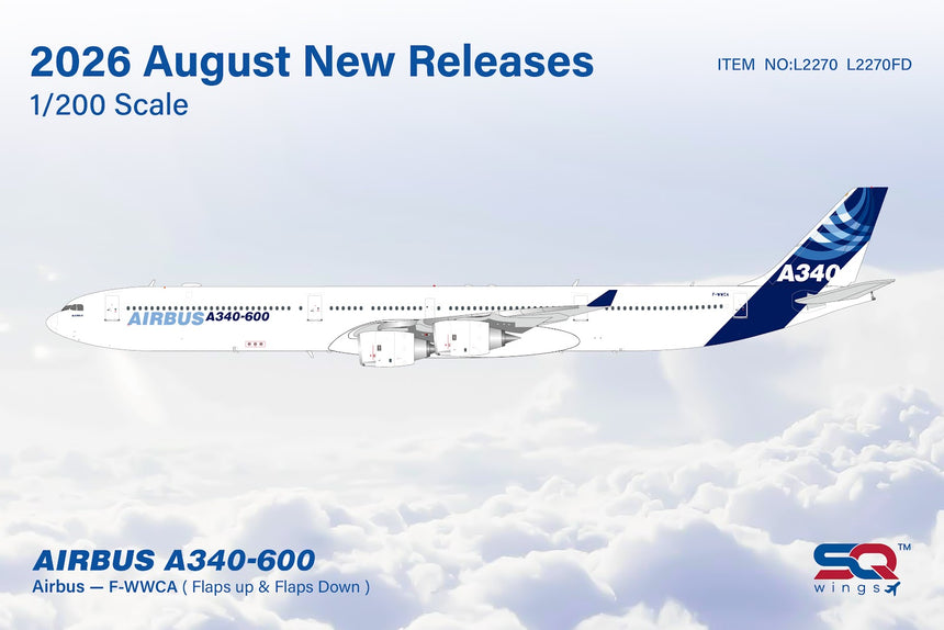SQ Wings Airbus Industrie Blue Ribbon House Livery Airbus A340-600 F-WWCA Flaps Down