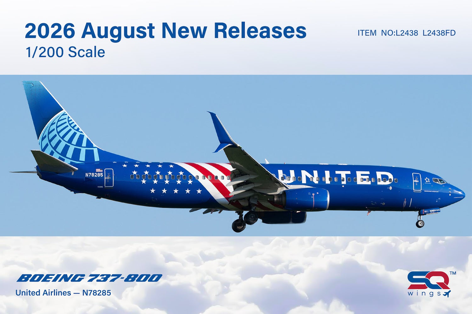SQ Wings United Airlines America250 Boeing B737-800 N78285