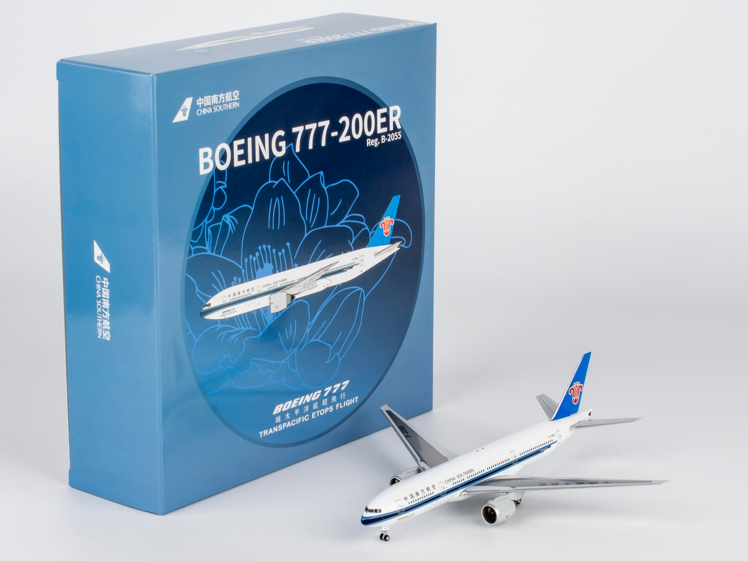 NG Models China Southern Airlines ETOPS - 越太平洋延程飞行 Boeing 777-200ER B-2055 1/400 Aircraft Scale Model