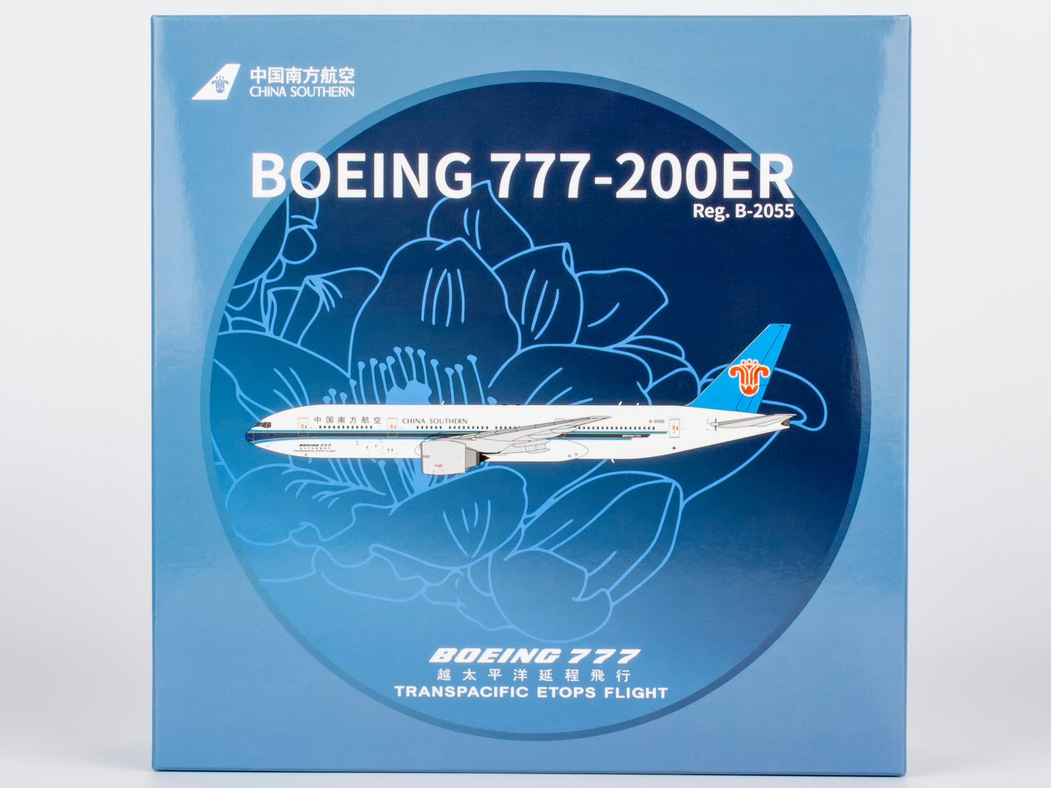 NG Models China Southern Airlines ETOPS - 越太平洋延程飞行 Boeing 777-200ER B-2055 1/400 Aircraft Scale Model
