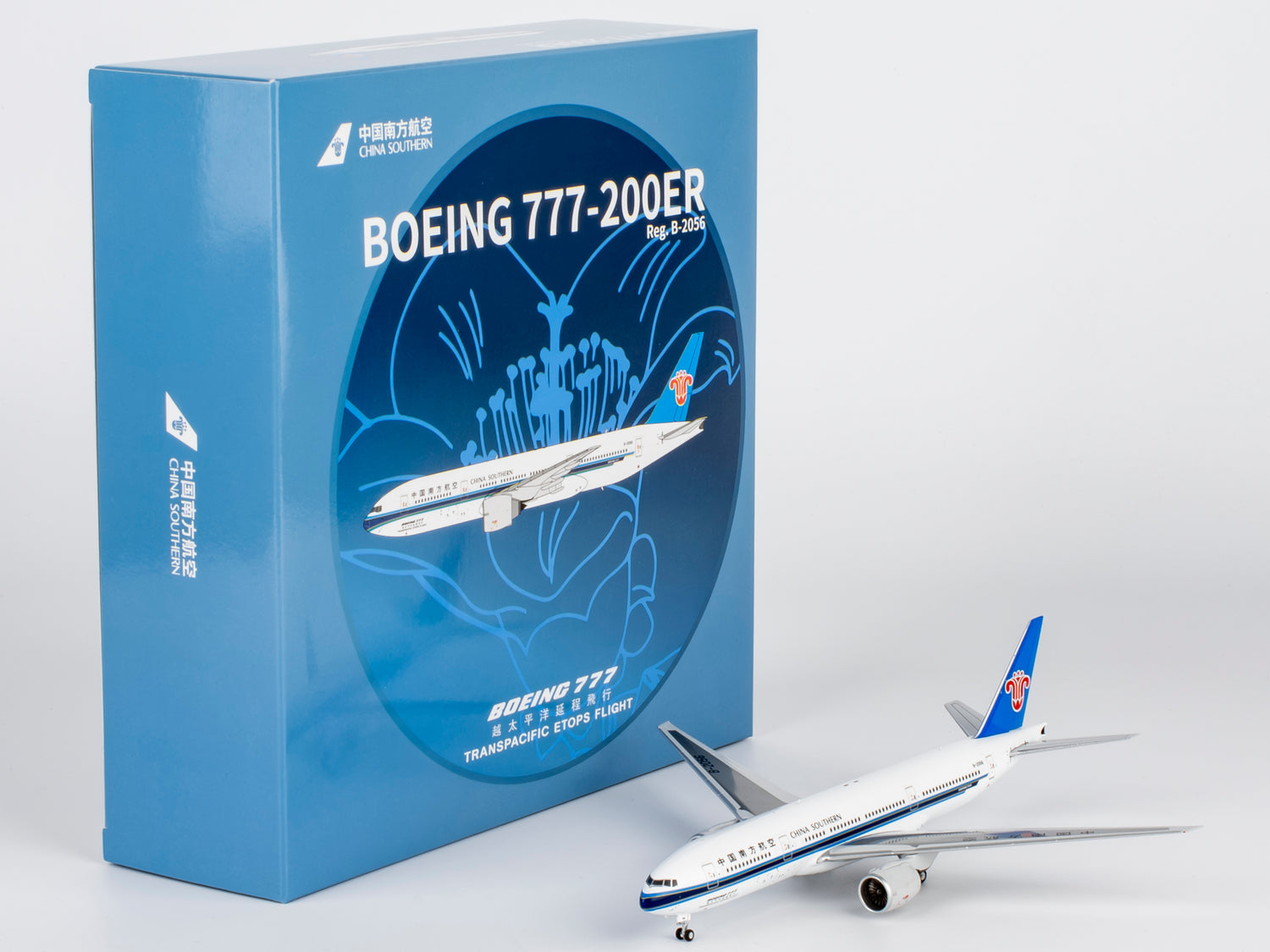 NG Models China Southern Airlines ETOPS - 越太平洋延程飞行 Boeing 777-200ER B-2056 1/400 Aircraft Scale Model