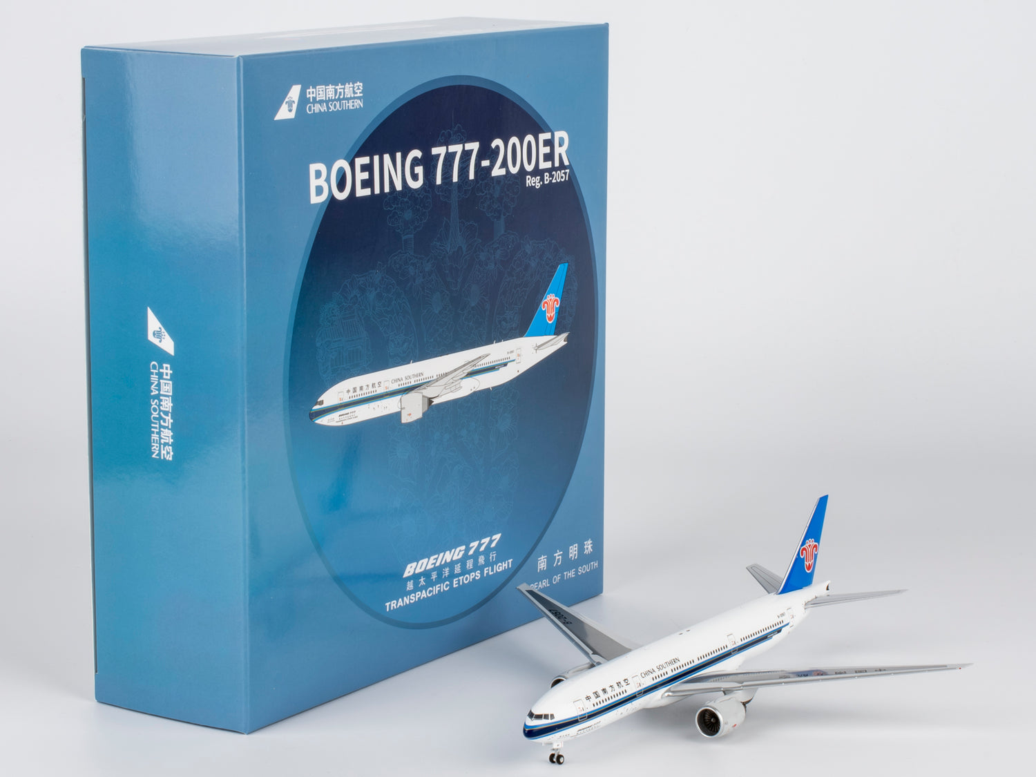 NG Models China Southern Airlines “PEARL OF THE SOUTH - 南方明珠”号; ETOPS - 越太平洋延程飞行 Boeing 777-200ER B-2057 1/400 Aircraft Scale Model