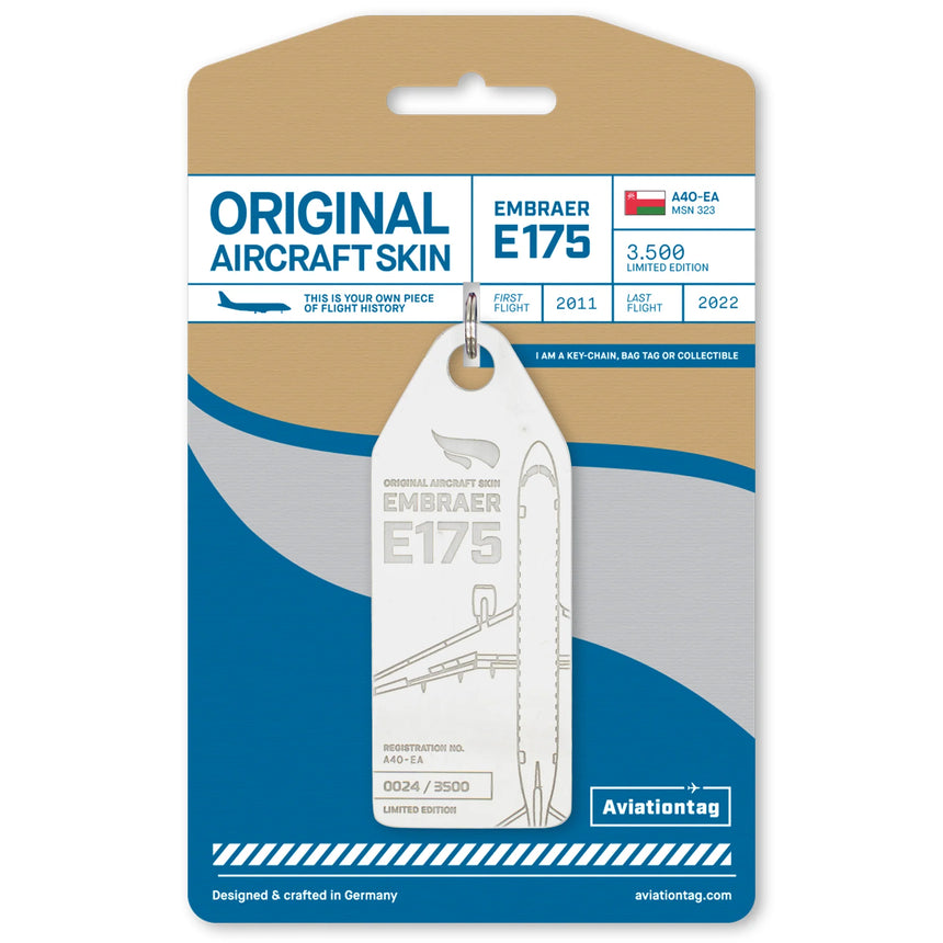 AviationTag Oman Air Embraer E175 - A4O-EA White