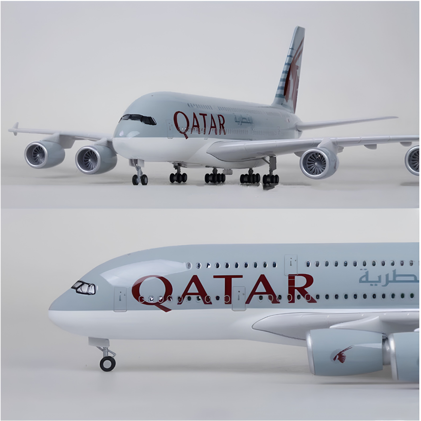 Qatar Airways Airbus A380-800 36.5cm Aircraft Model
