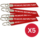 The 'Remove Before Flight' Keychain Pack of 2 or 5