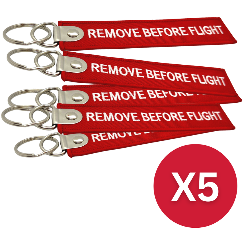 The 'Remove Before Flight' Keychain Pack of 2 or 5