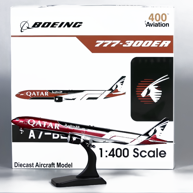 Aviation400 Qatar Airways Boeing 777-3DZER A7-BEG (detachable gear) 1/400 Aircraft Scale Model