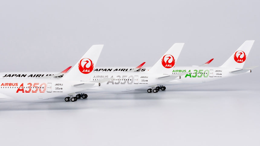 NG Models Japan Airlines (JAL) (Green "AIRBUS A350" Titles) Airbus A350-900 JA03XJ 1/400 Scale