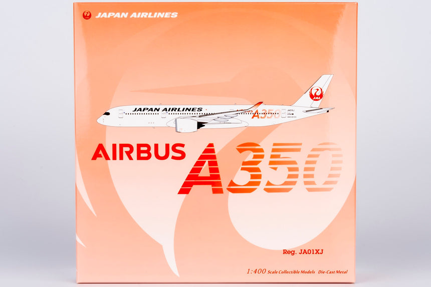 NG Models Japan Airlines (JAL) (Red "AIRBUS A350" Titles) Airbus A350-900 JA01XJ 1/400 Scale