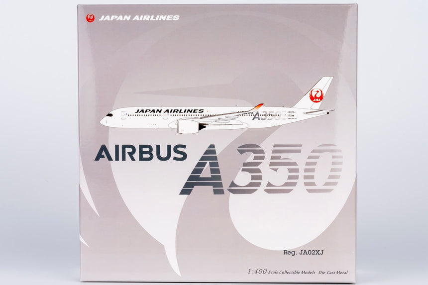 NG Models Japan Airlines (JAL) (Silver "AIRBUS A350" Titles) Airbus A350-900 JA02XJ 1/400 Scale